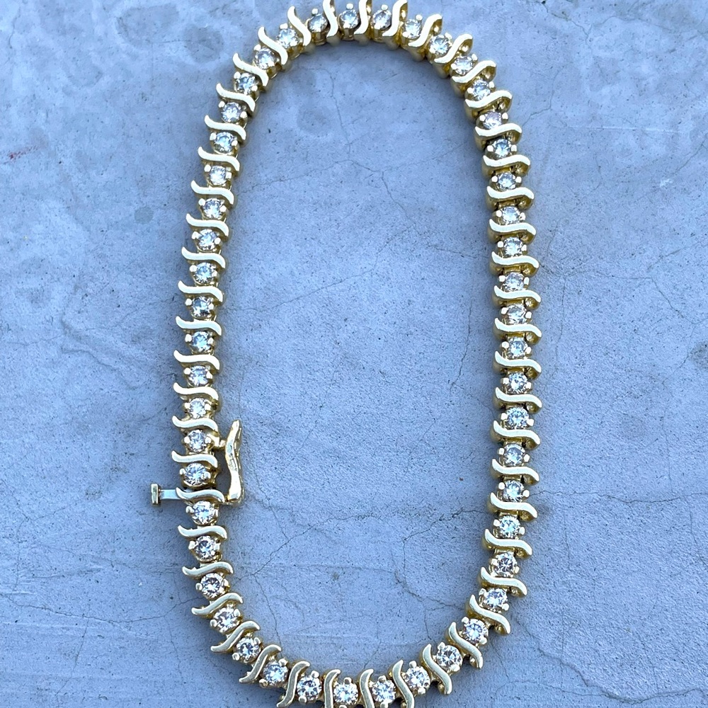 14k Gold Diamond Tennis Bracelet